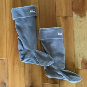 Hunter tall boot socks taupe 14”